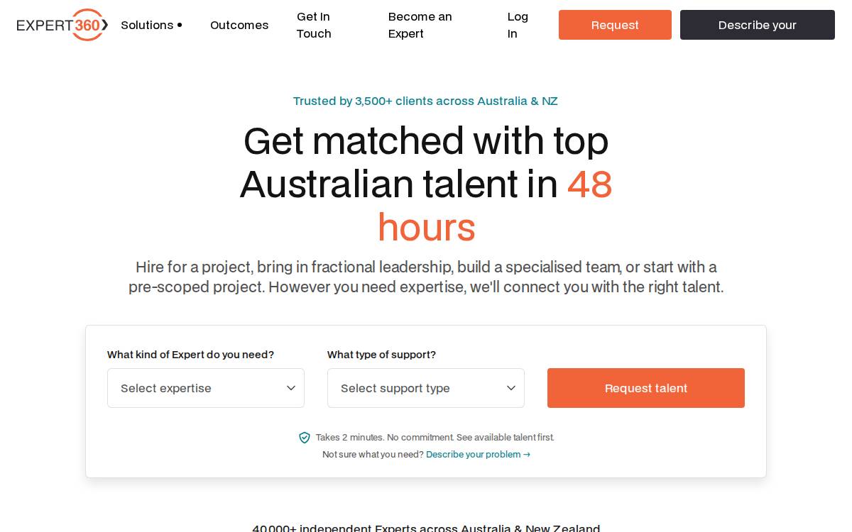 Expert 360 website preview