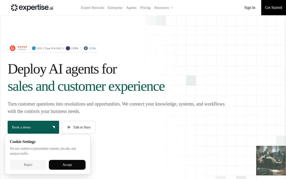 Expertise website preview
