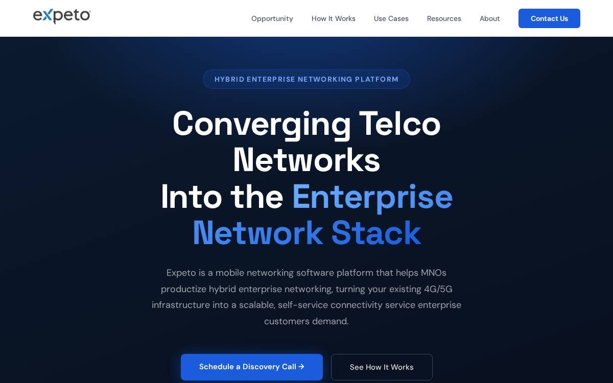Expeto Wireless website preview