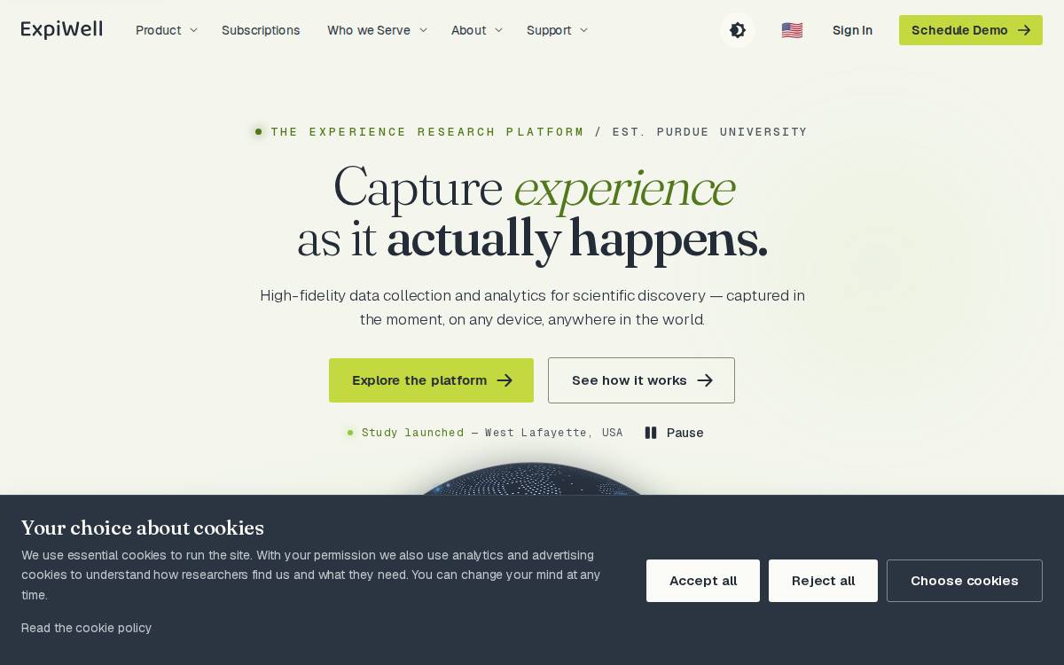 ExpiWell website preview