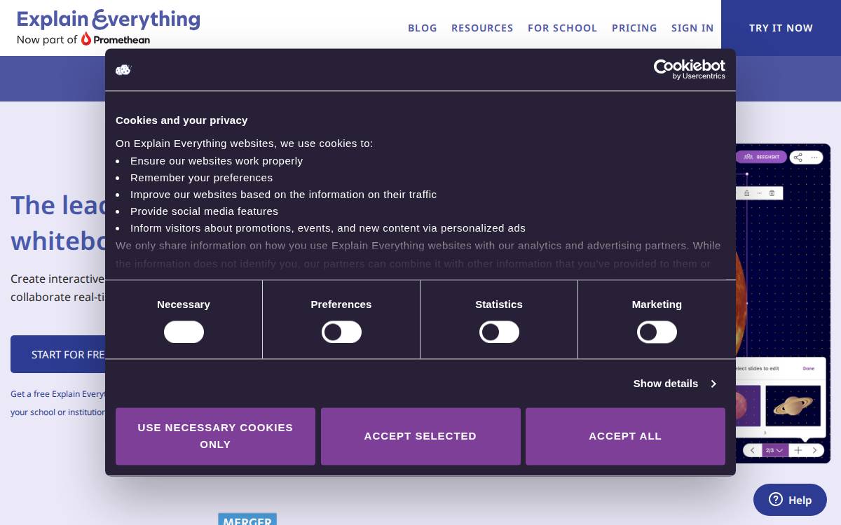 Explain Everything website preview