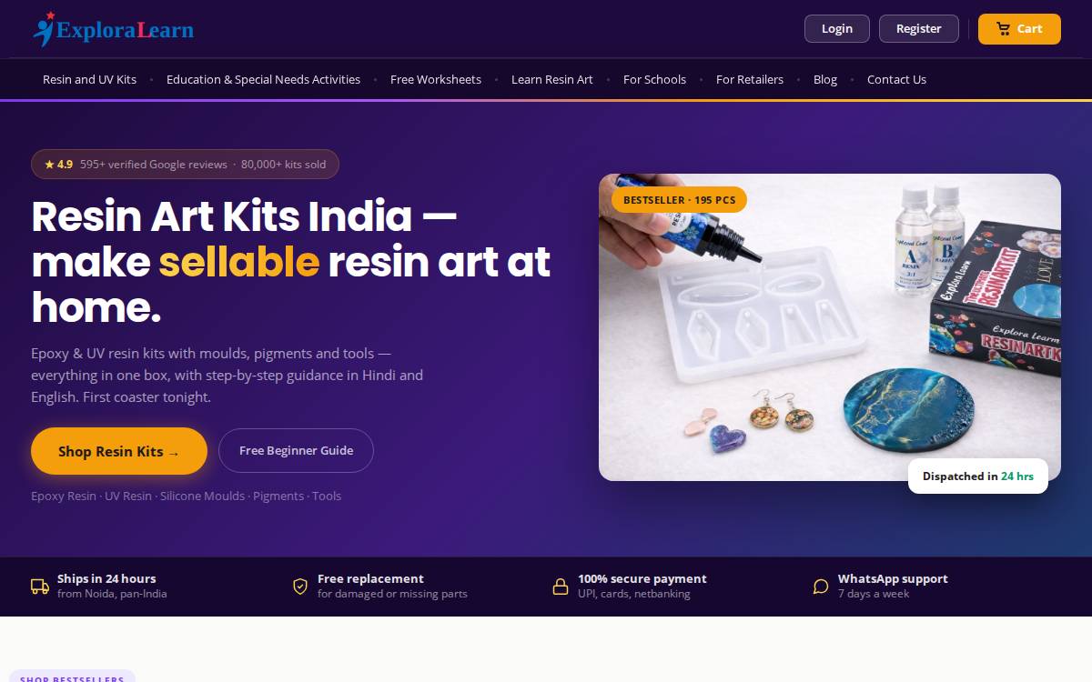 ExploraLearn website preview