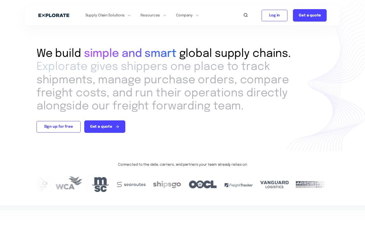 Explorate website preview