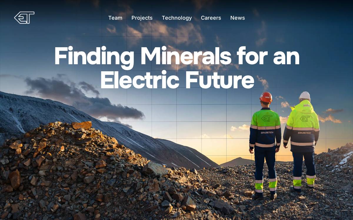 Exploretech website preview