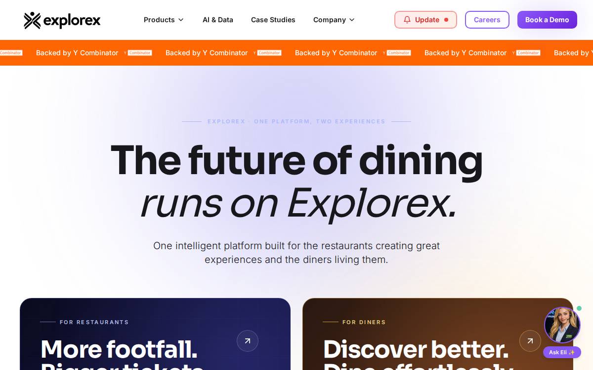 Explorex website preview