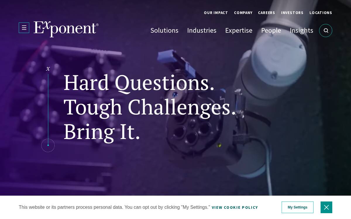 Exponent website preview