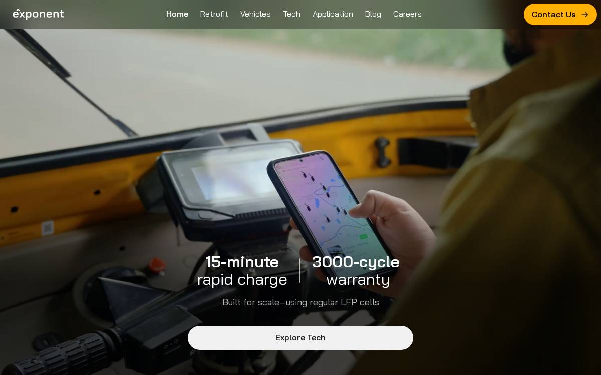 Exponent Energy website preview
