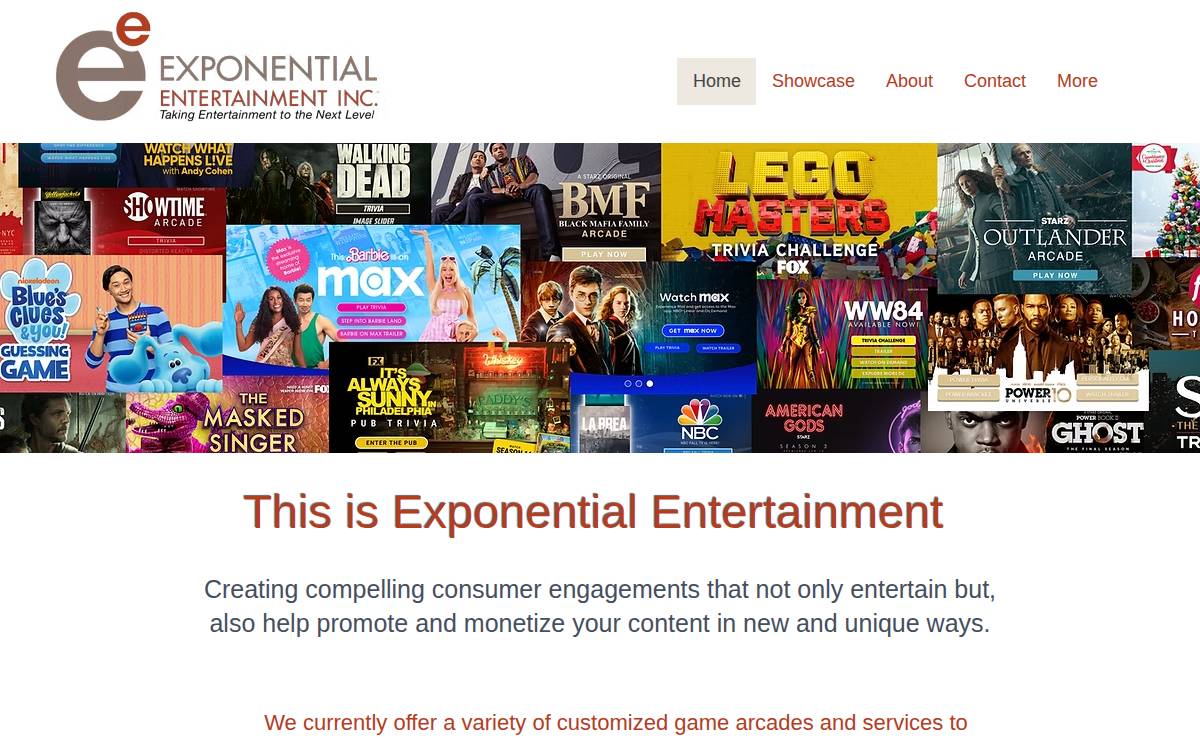 Exponentialent website preview