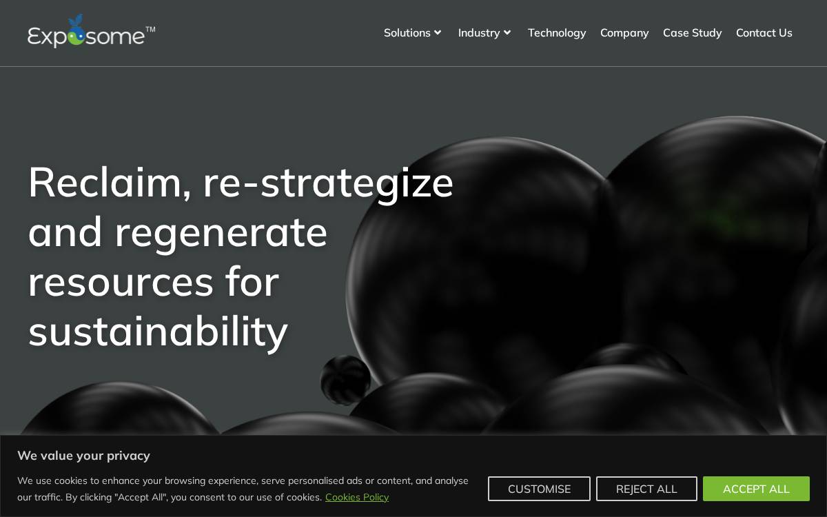 Exposome website preview