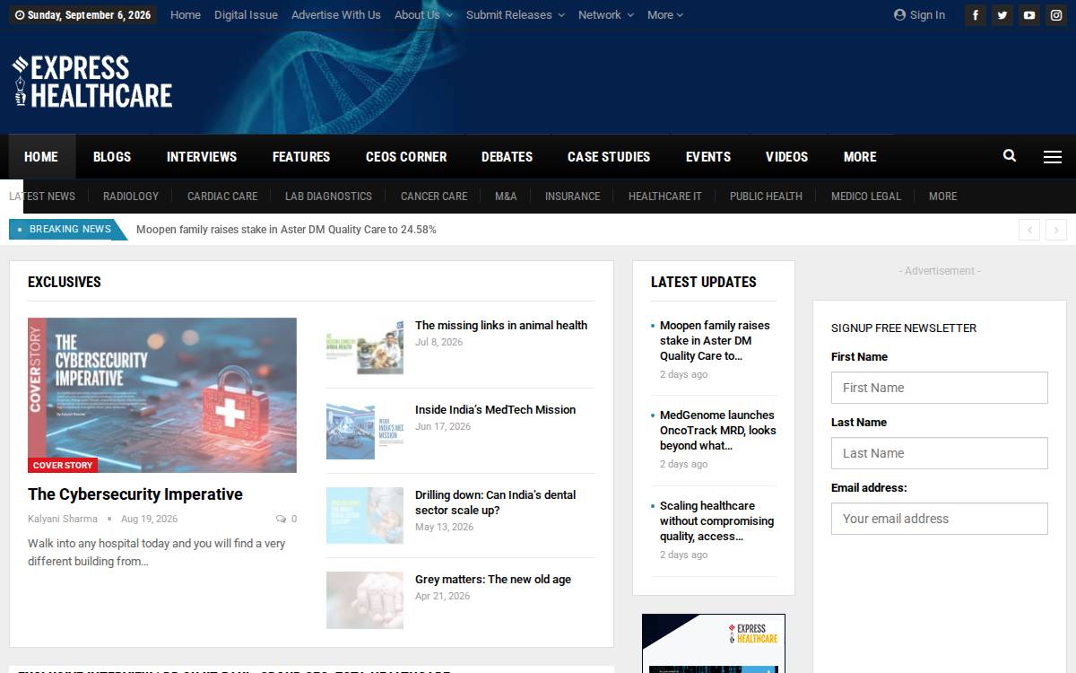 Expresshealthcare website preview