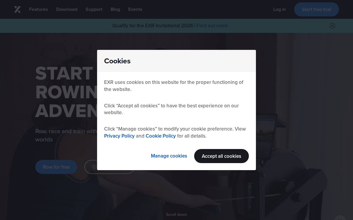 EXR website preview