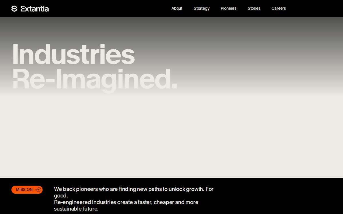 Extantia website preview