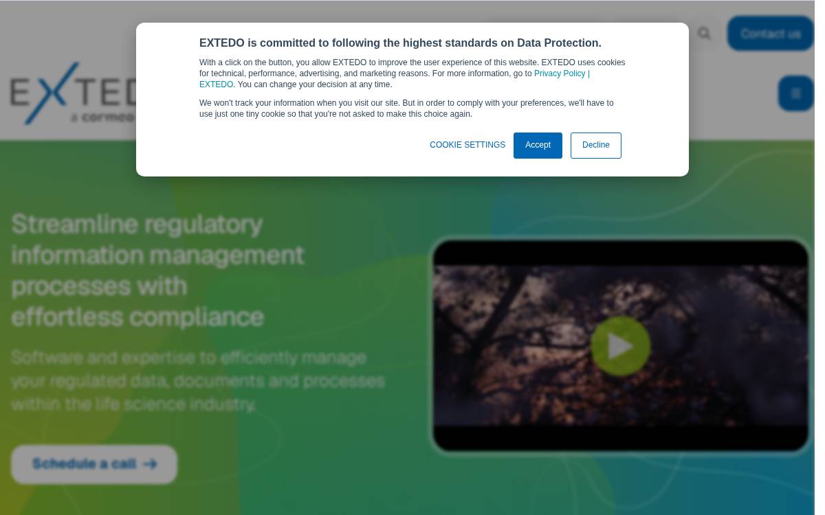 Extedo website preview