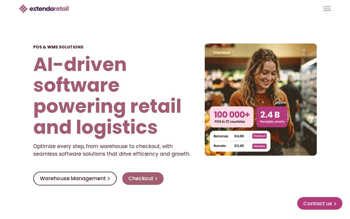 Extenda Retail website preview