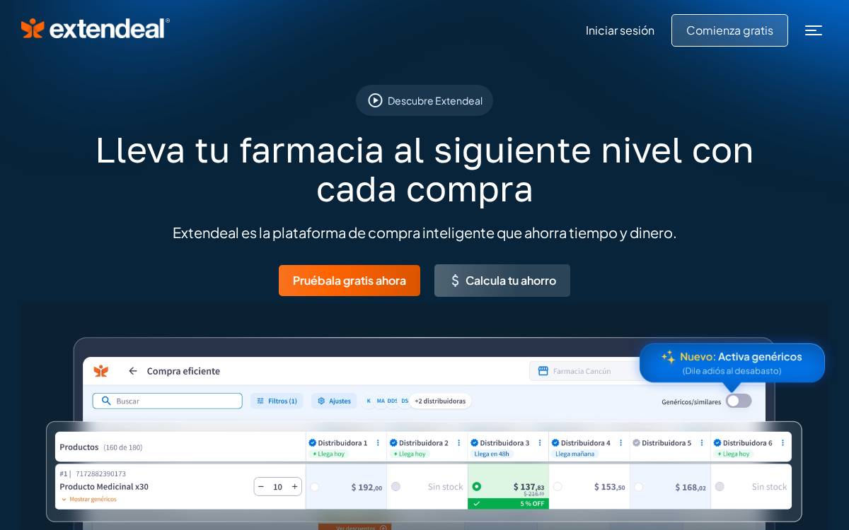 Extendeal website preview