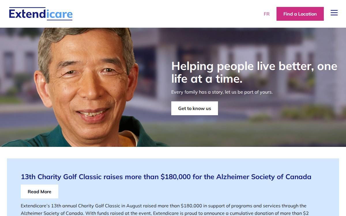 Extendicare website preview