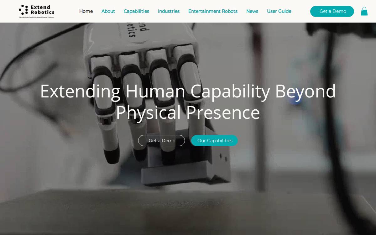 Extendrobotics website preview