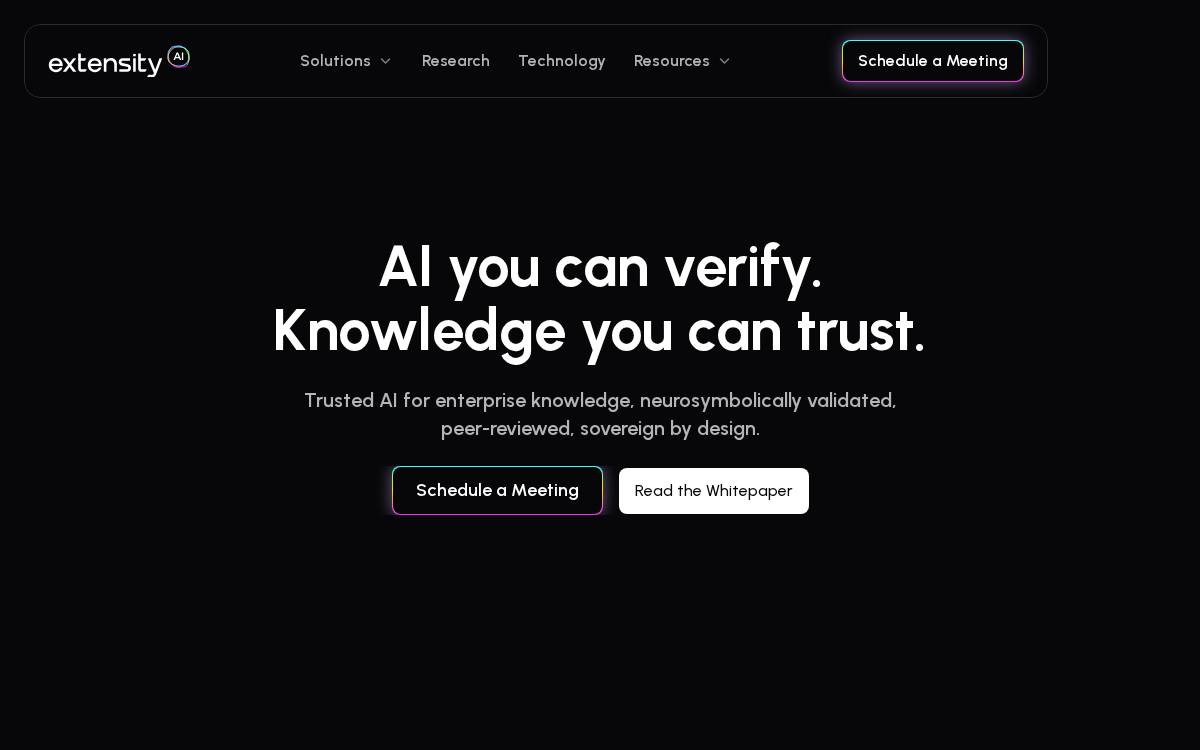 ExtensityAI website preview