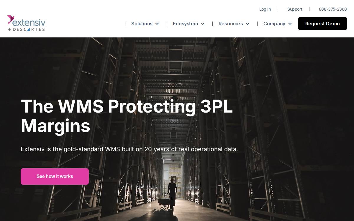 Extensiv website preview