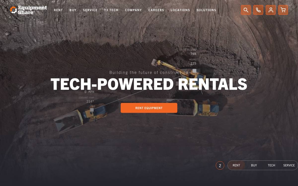 EquipmentShare website preview