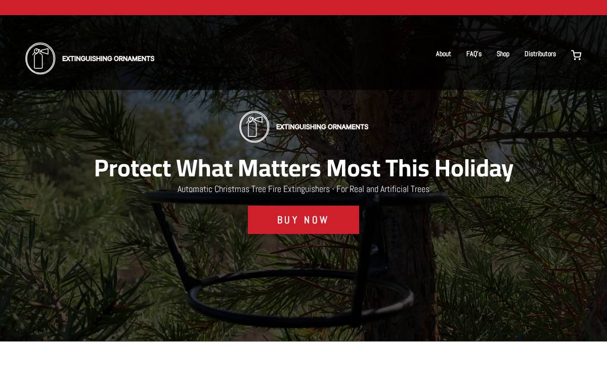 Extinguishing Ornaments website preview