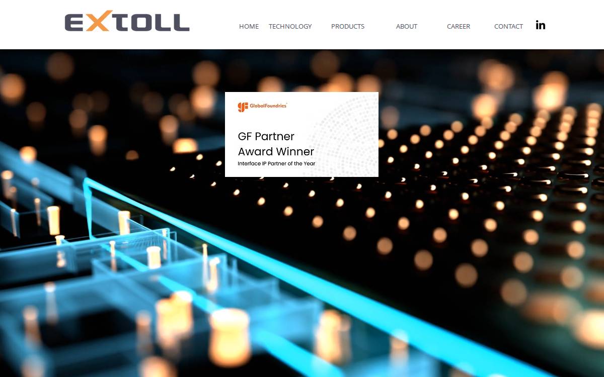 EXTOLL website preview