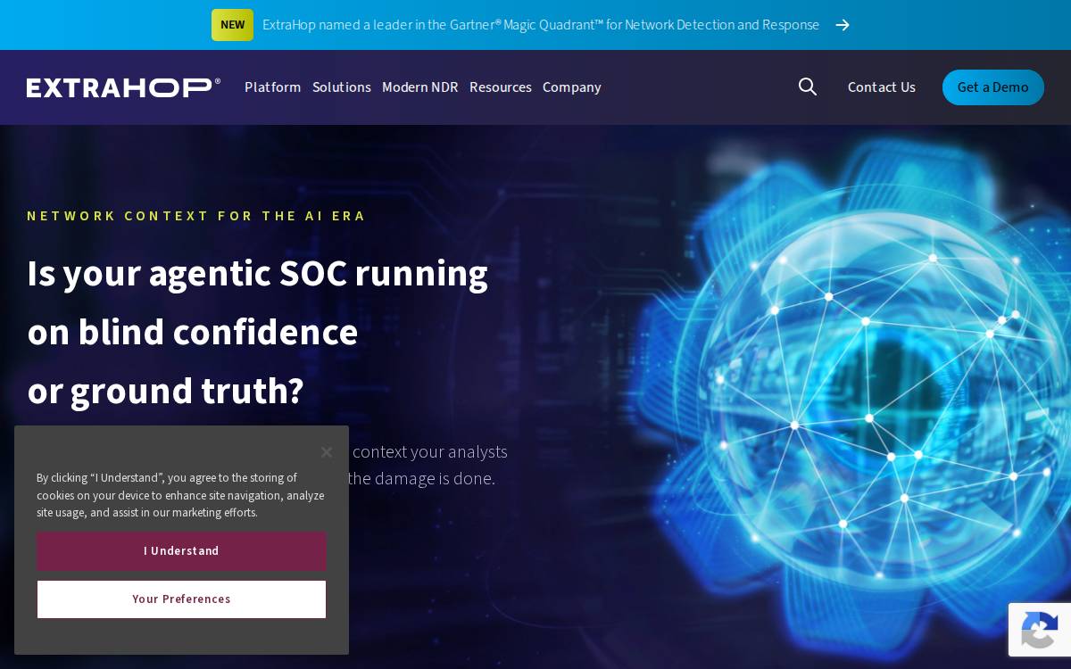 ExtraHop website preview