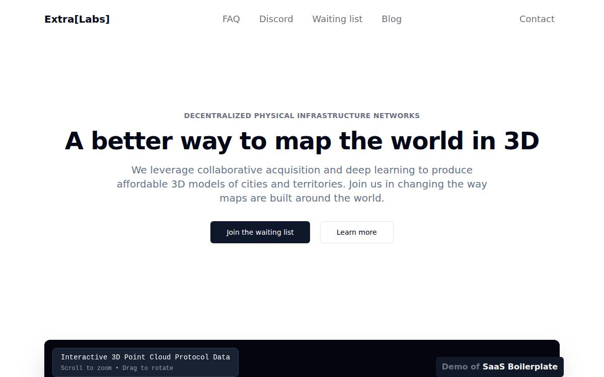 Extralabs website preview