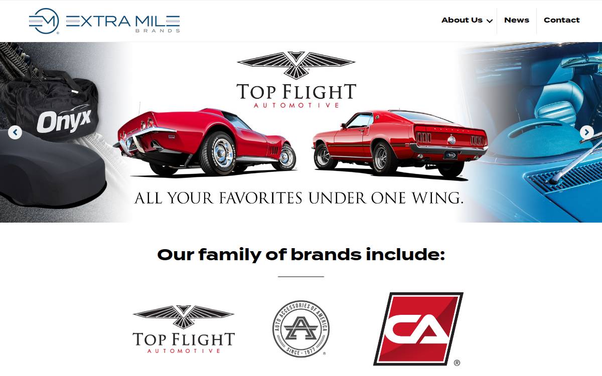 Extra Mile Brands website preview
