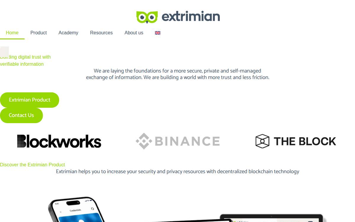 Extrimian website preview