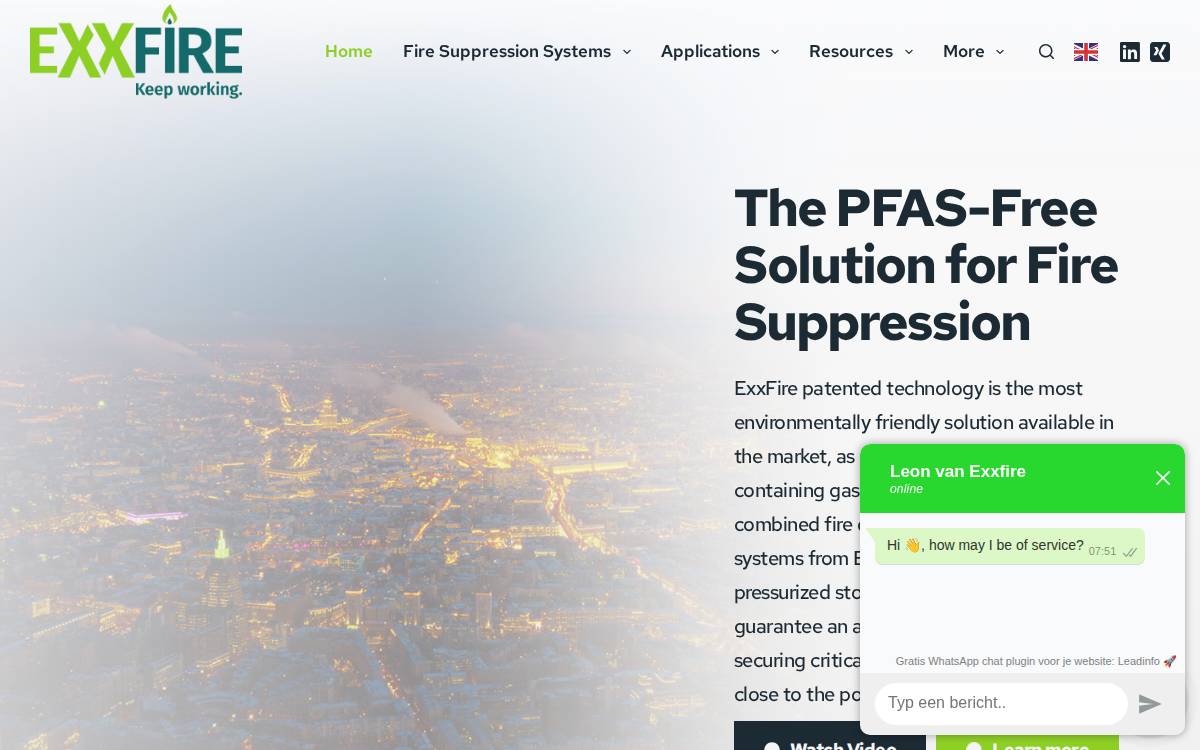 ExxFire website preview