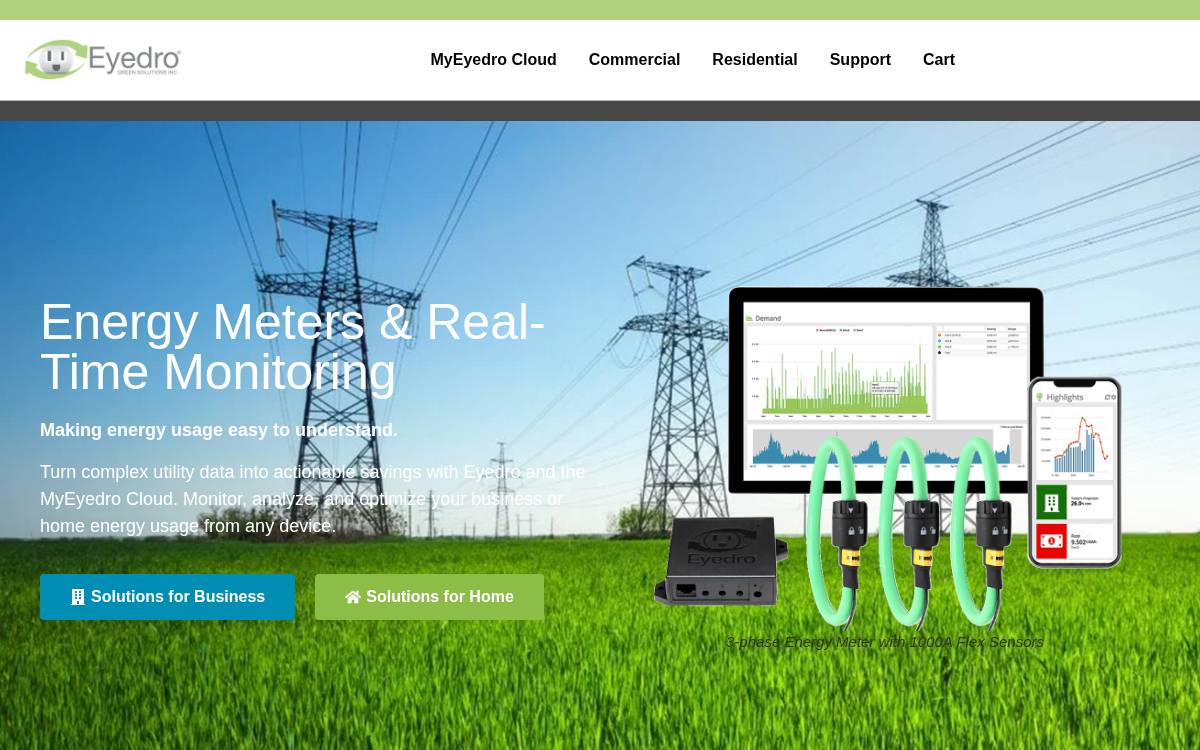 Eyedro Green Solutions Inc. Website website preview