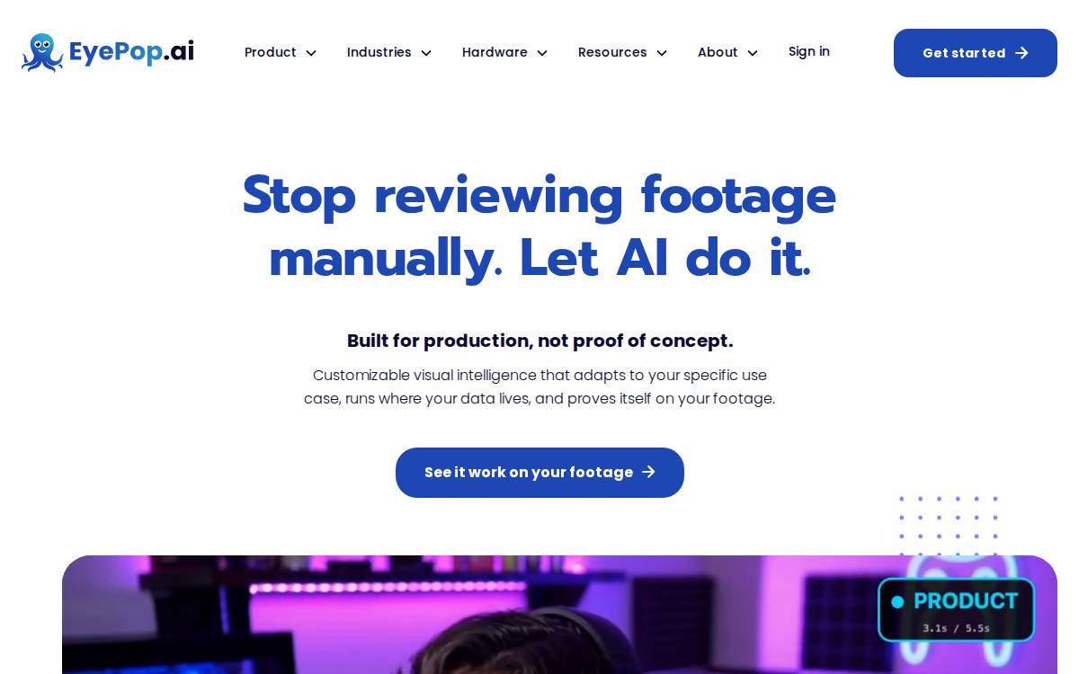 Eyepop website preview