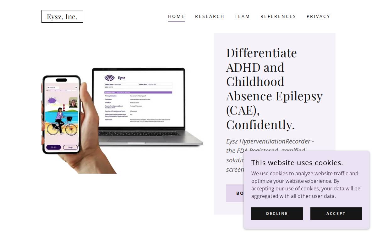 Eysz website preview