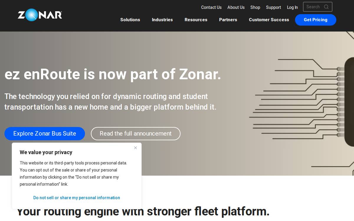 EZ Enroute website preview