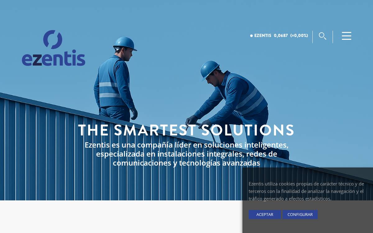 Ezentis website preview
