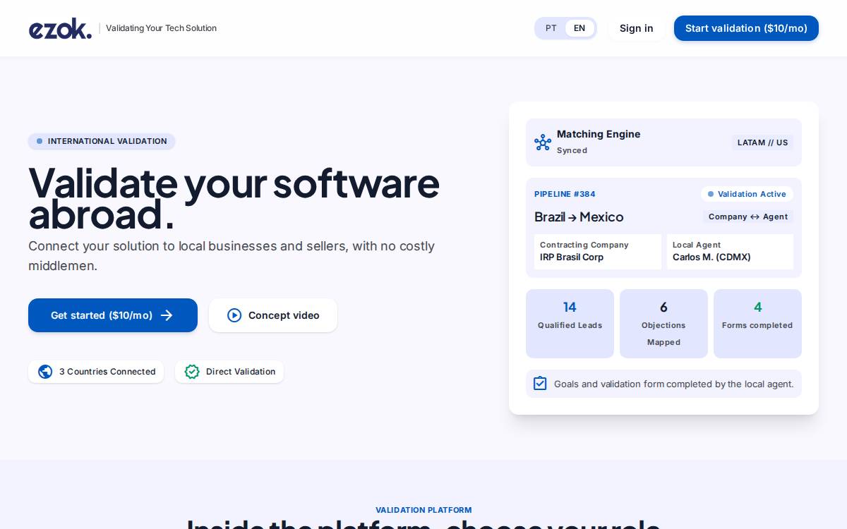 Ezok website preview