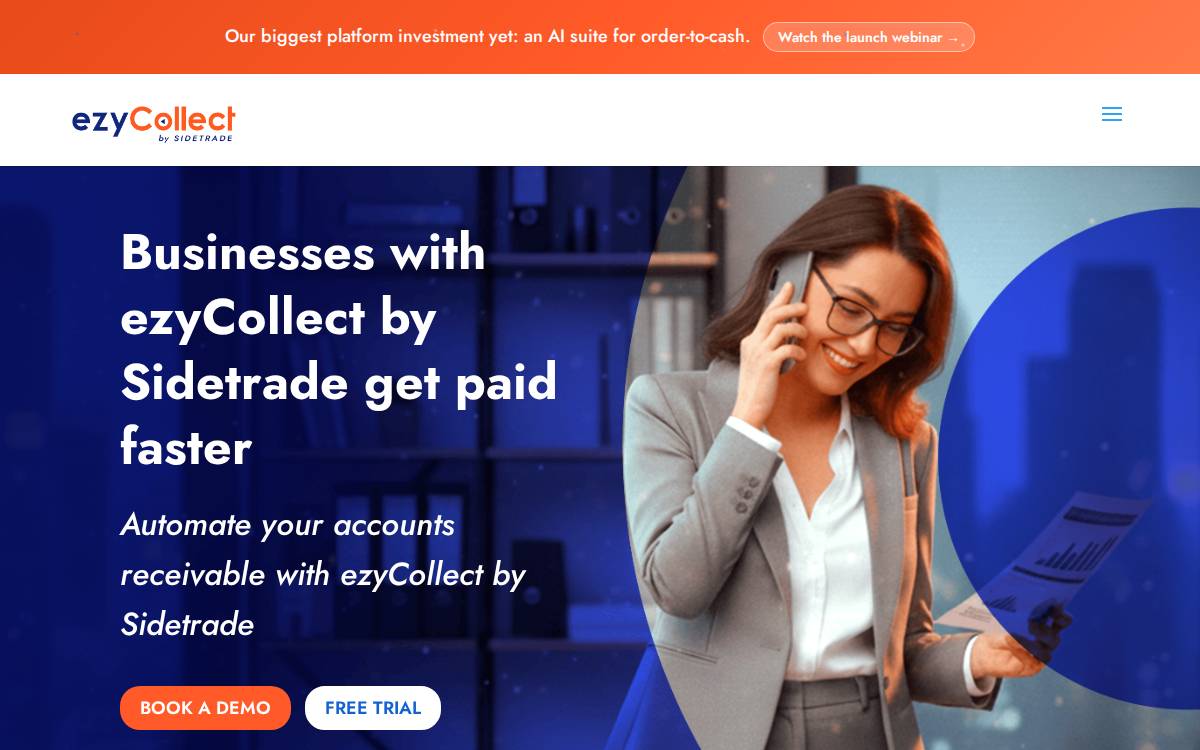 ezyCollect website preview