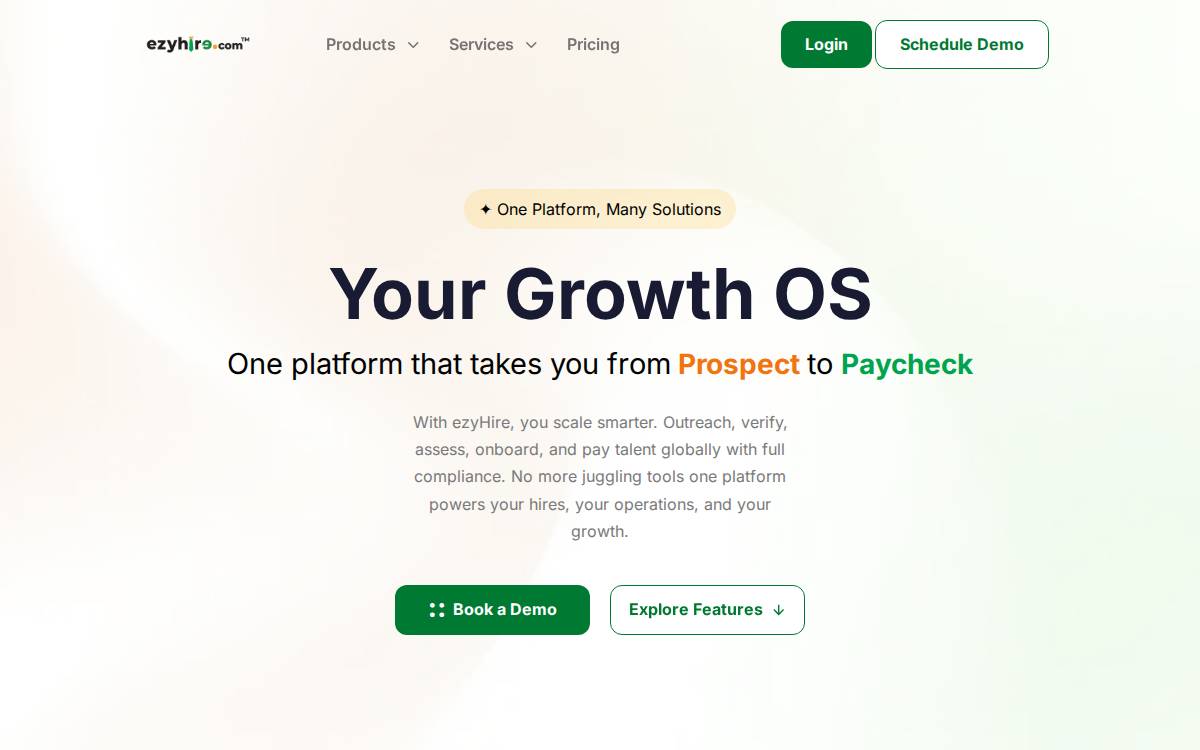 EzyHire website preview