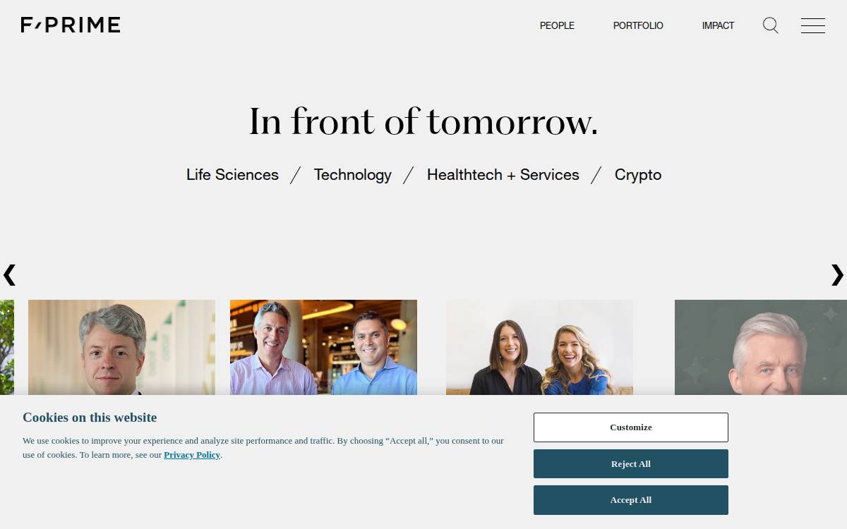 F-Prime Capital website preview