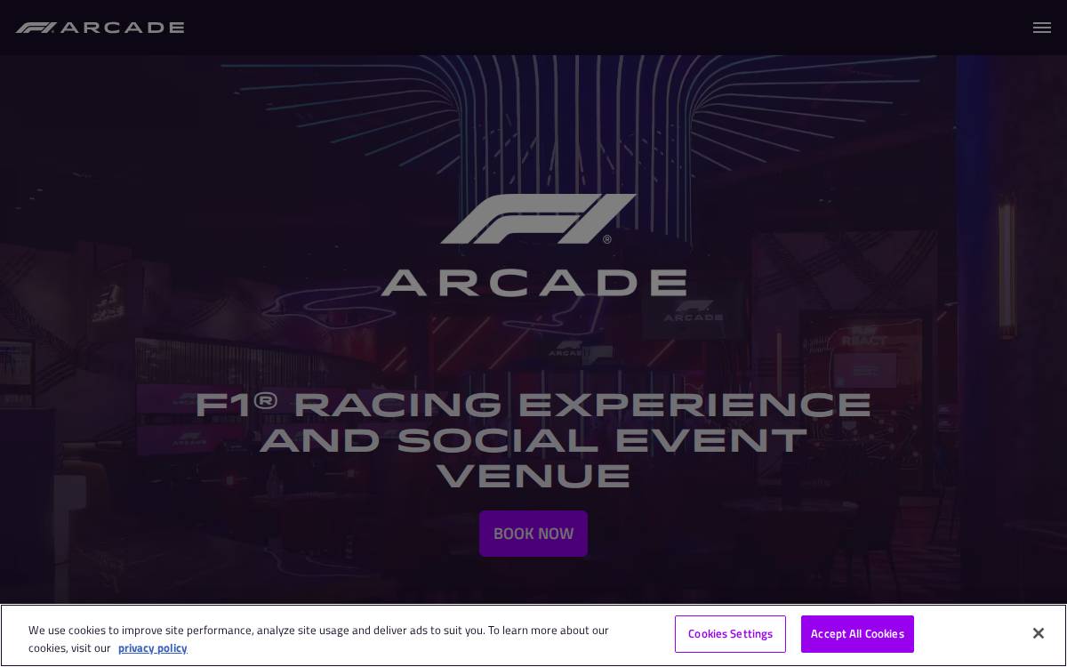 F1 Arcade website preview