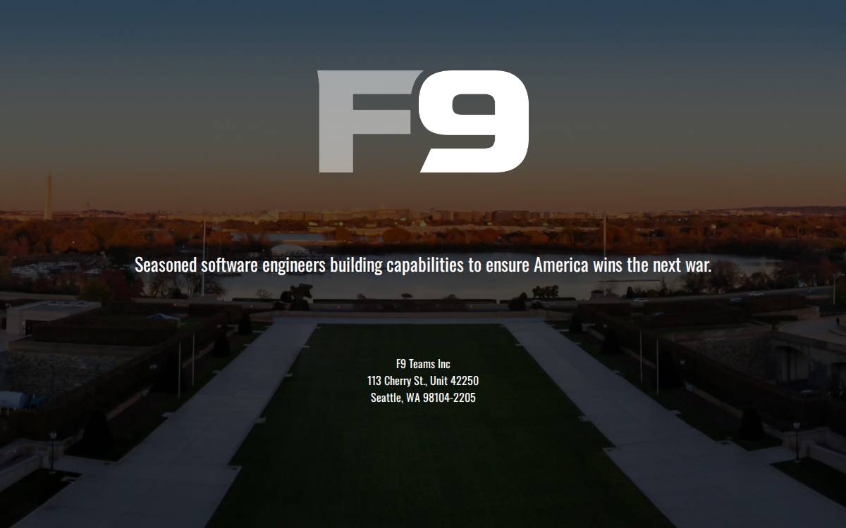 F9 Teams website preview
