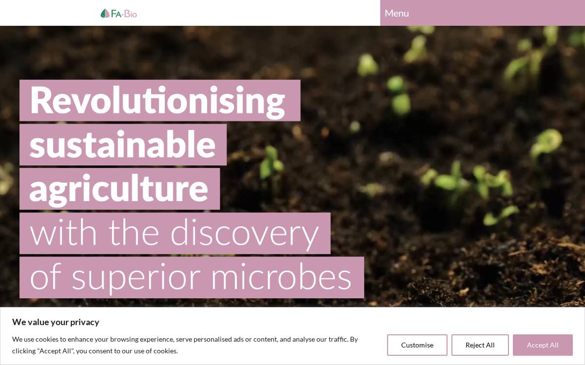 FA Bio website preview