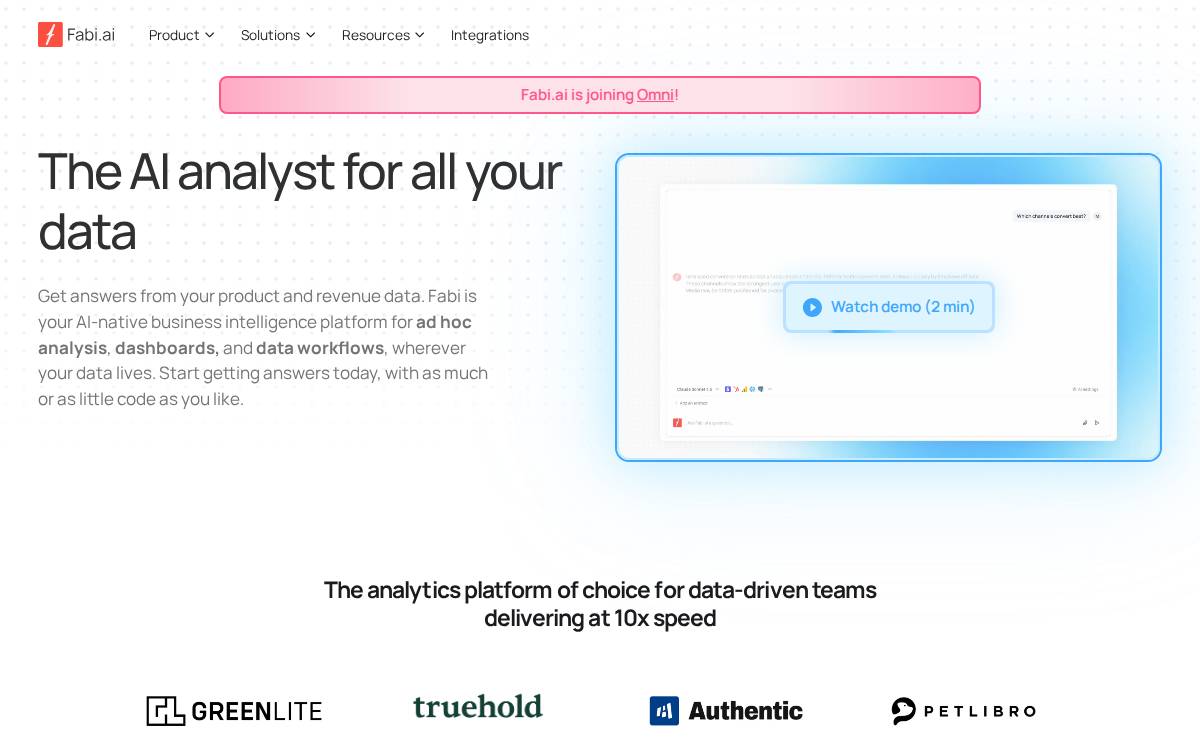 Fabi website preview