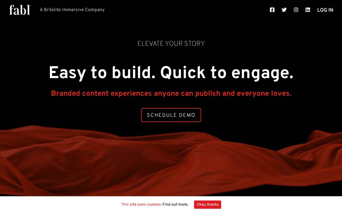 Fabl Branded content experiences Visit Fabl website preview