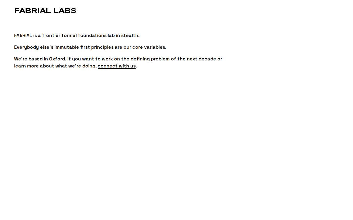 Fabrial Labs website preview
