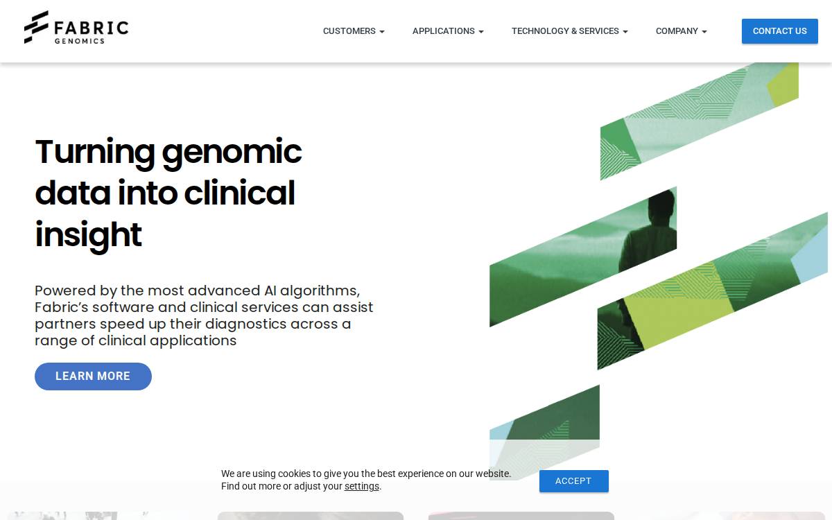 Fabric Genomics website preview