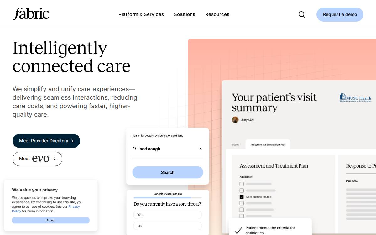 Fabric Health website preview