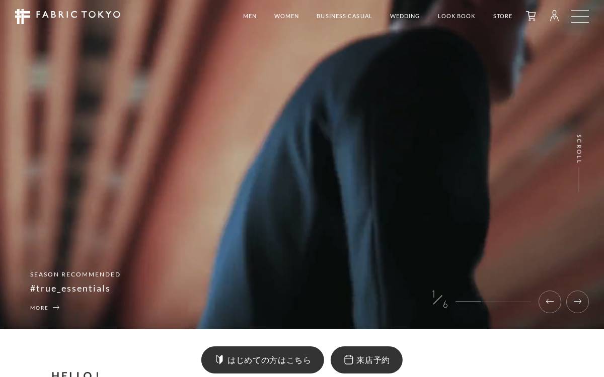 FABRIC TOKYO website preview