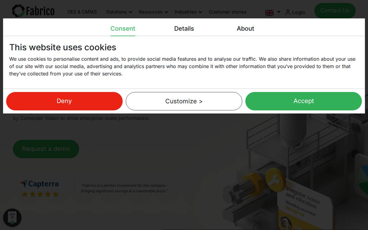 Fabrico website preview